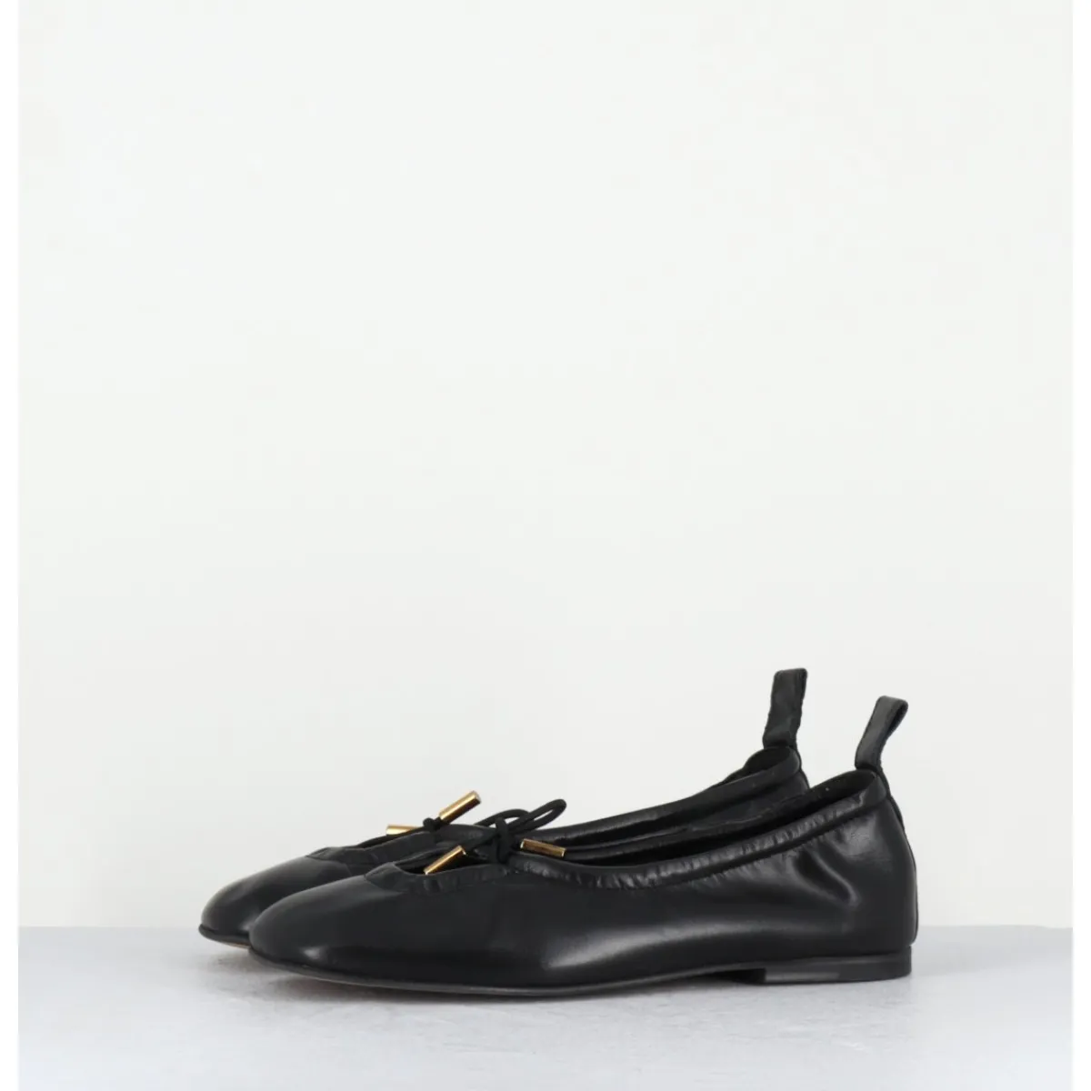 Chaussures | Ballerines^ALOHAS Ballerines à noeud en cuir souple - ROSALIND BLACK BALLET NOIR