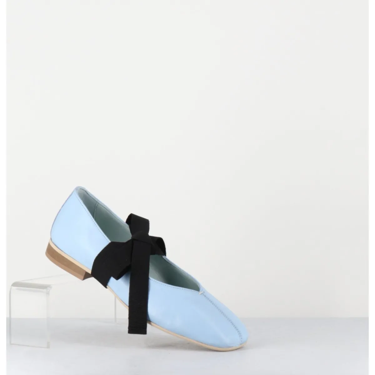 Chaussures | Ballerines^GARRICE LAB Ballerines 'chausson de danse' en cuir ciel - CHESTER3 NAPPA CIELO BLEU