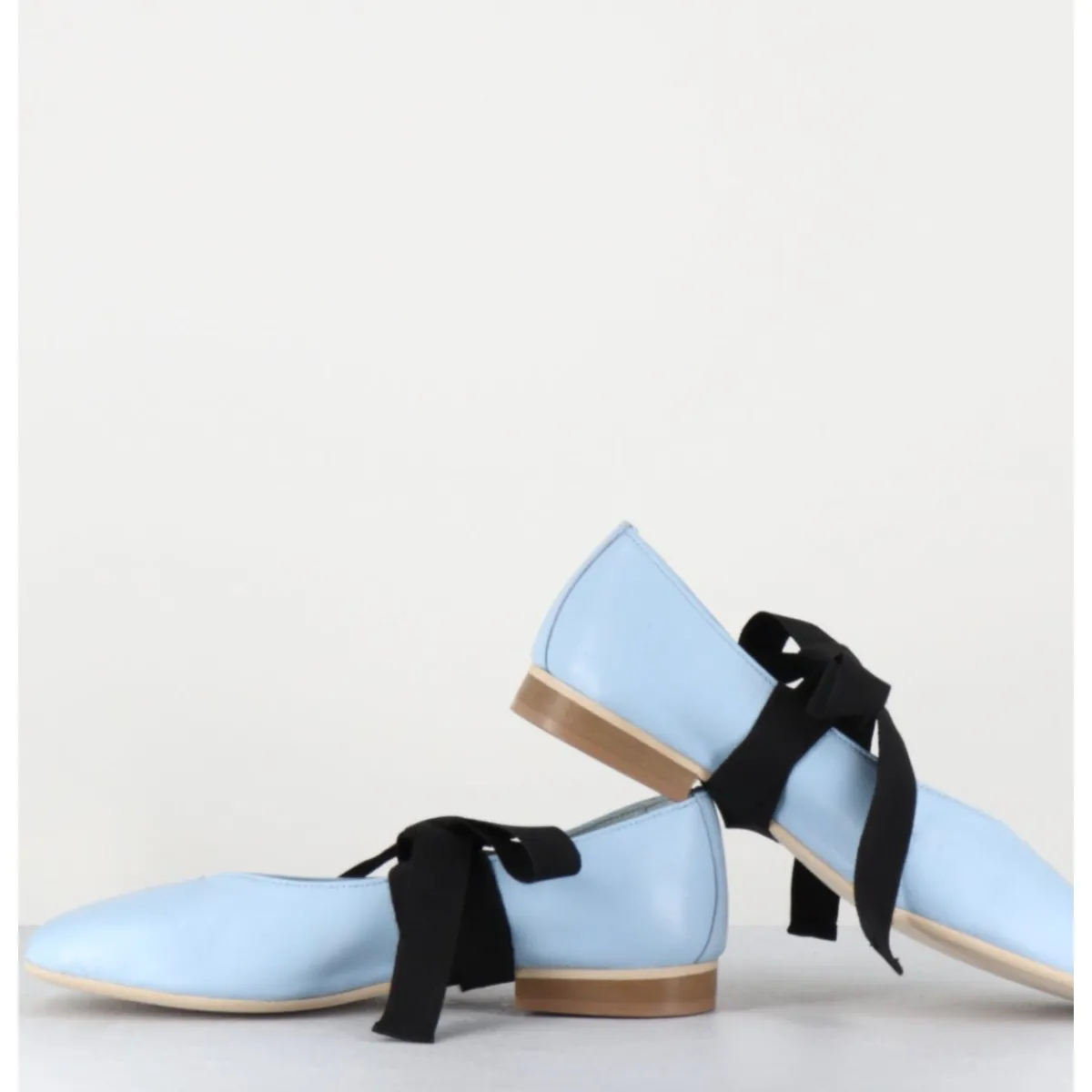 Chaussures | Ballerines^GARRICE LAB Ballerines 'chausson de danse' en cuir ciel - CHESTER3 NAPPA CIELO BLEU