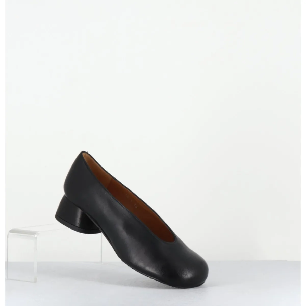 Chaussures | Ballerines^AUDLEY Ballerines en cuir bout rond petit talon - KAWA NAPPA BLACK NOIR