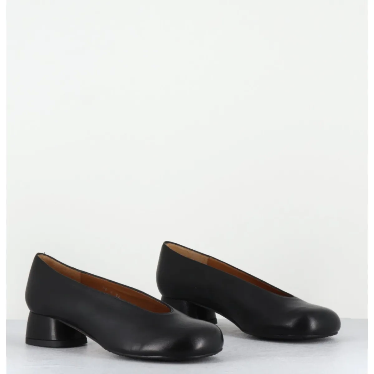 Chaussures | Ballerines^AUDLEY Ballerines en cuir bout rond petit talon - KAWA NAPPA BLACK NOIR
