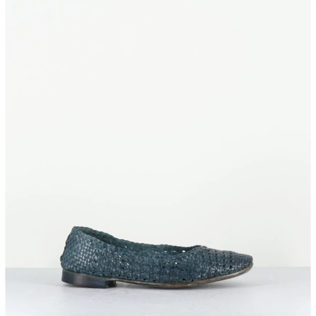 Chaussures | Ballerines^GARRICE LAB Ballerines en cuir tressé jean - DOBRA DENIM BLEU