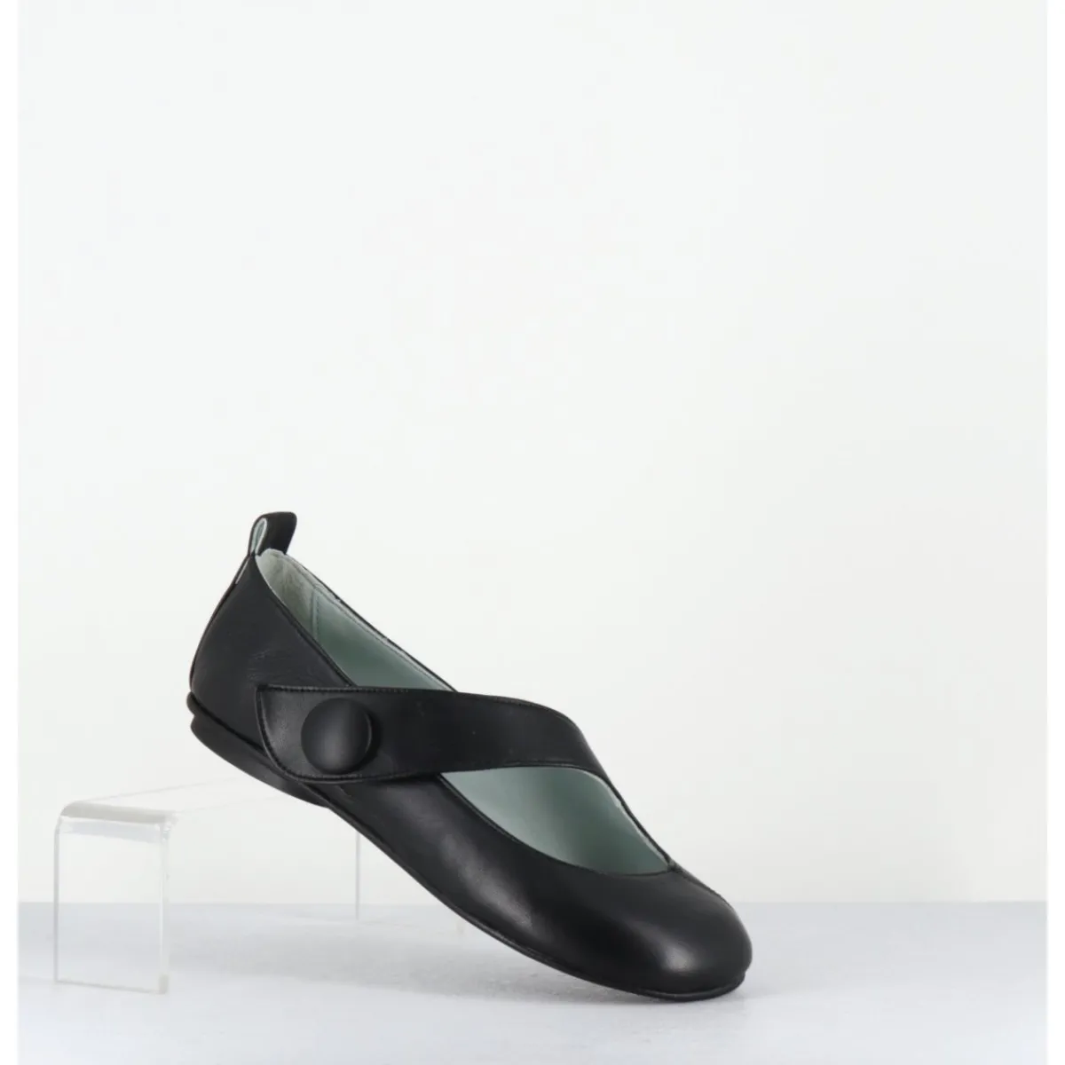Chaussures | Ballerines^GARRICE LAB Ballerines japonisantes à bout rond en cuir - RINA NAPPA NERO NOIR