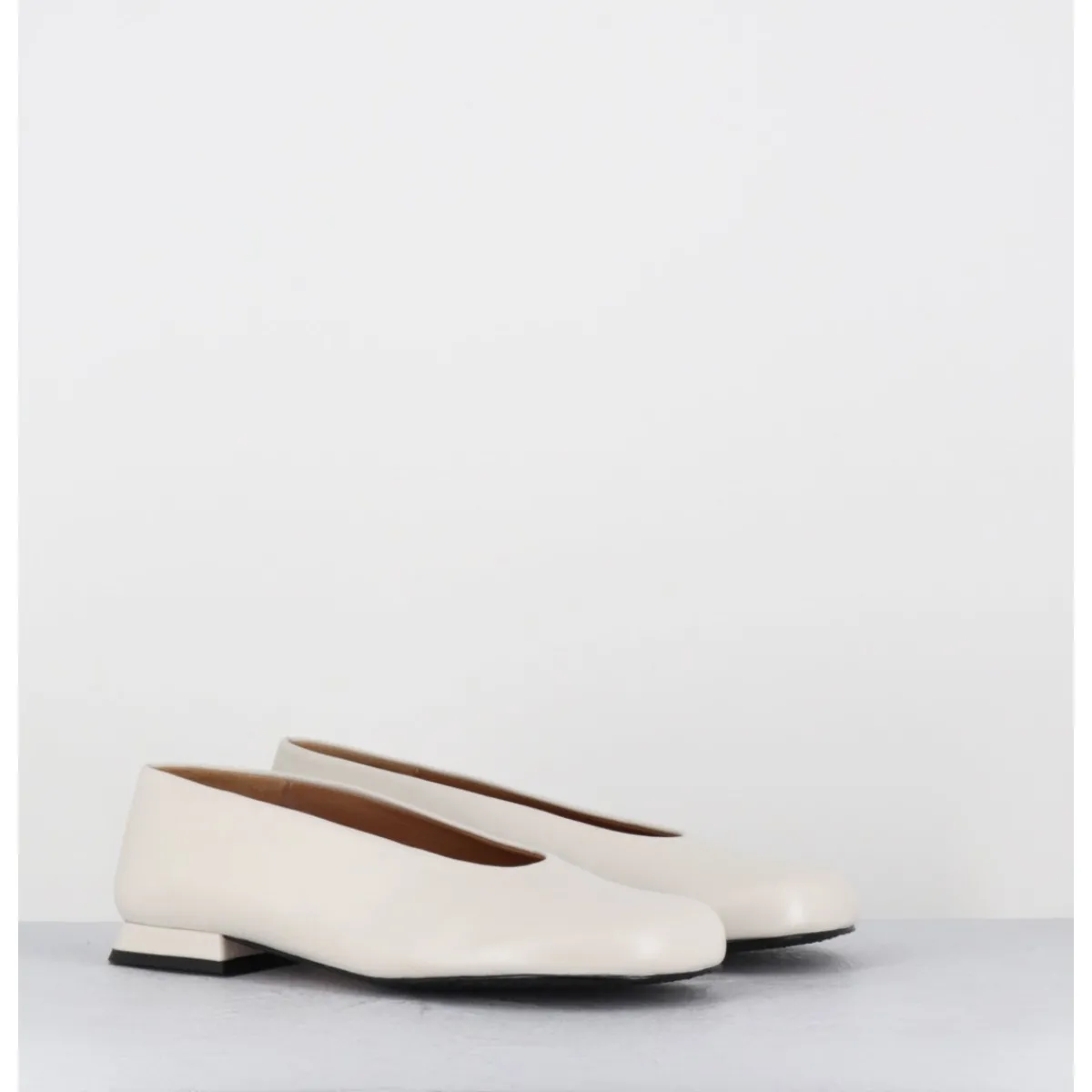 Chaussures | Ballerines^AUDLEY Ballerines minimalistes en cuir - PAOLA1 MARFIL NAPPA BLANC