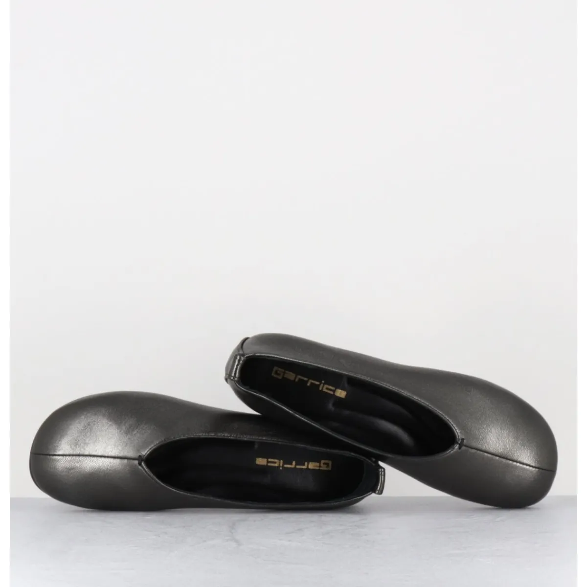 Chaussures | Ballerines^GARRICE LAB Ballerines minimalistes en cuir souple métallisé - LESTER2 LAMINATO ARGENTO ANTHRACITE