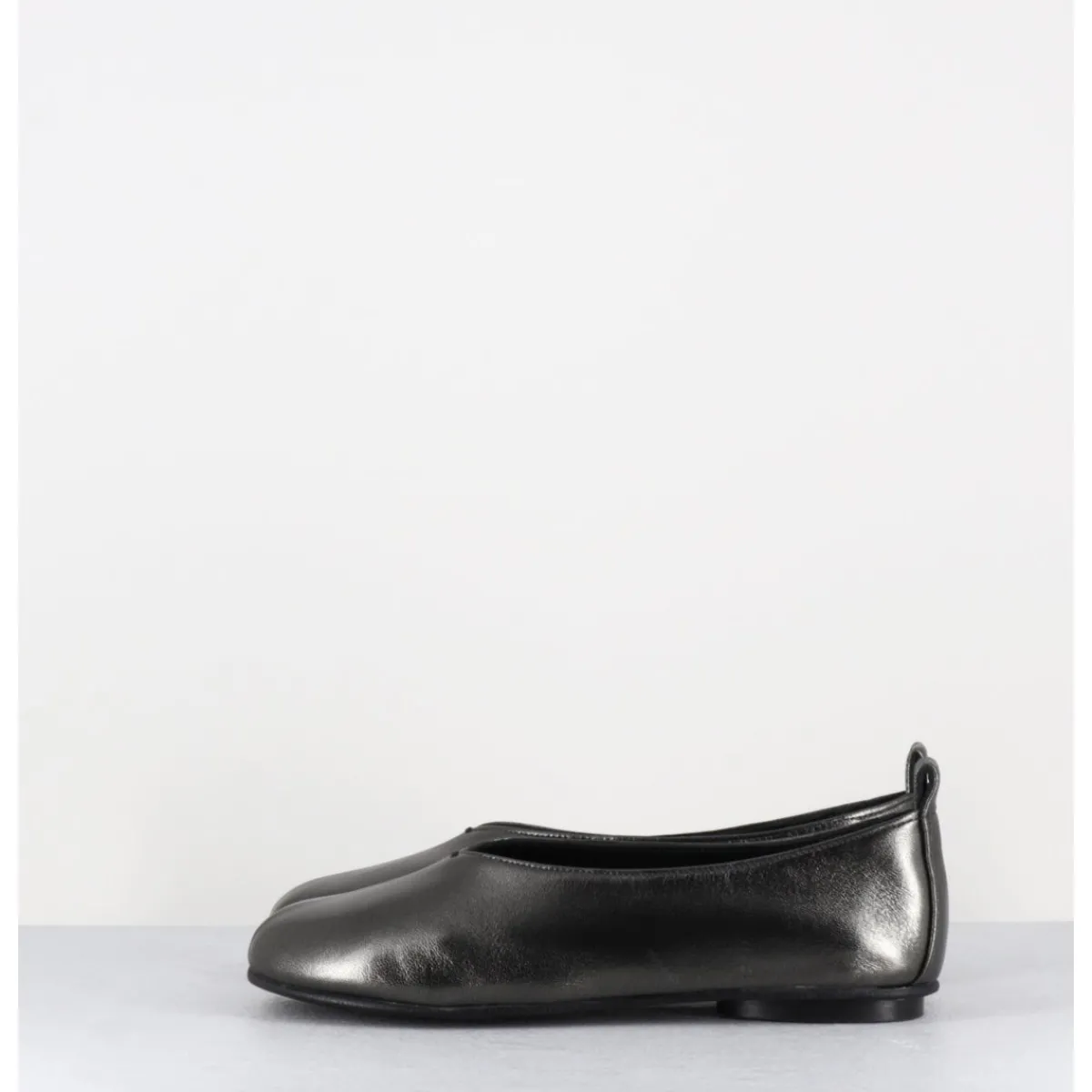 Chaussures | Ballerines^GARRICE LAB Ballerines minimalistes en cuir souple métallisé - LESTER2 LAMINATO ARGENTO ANTHRACITE