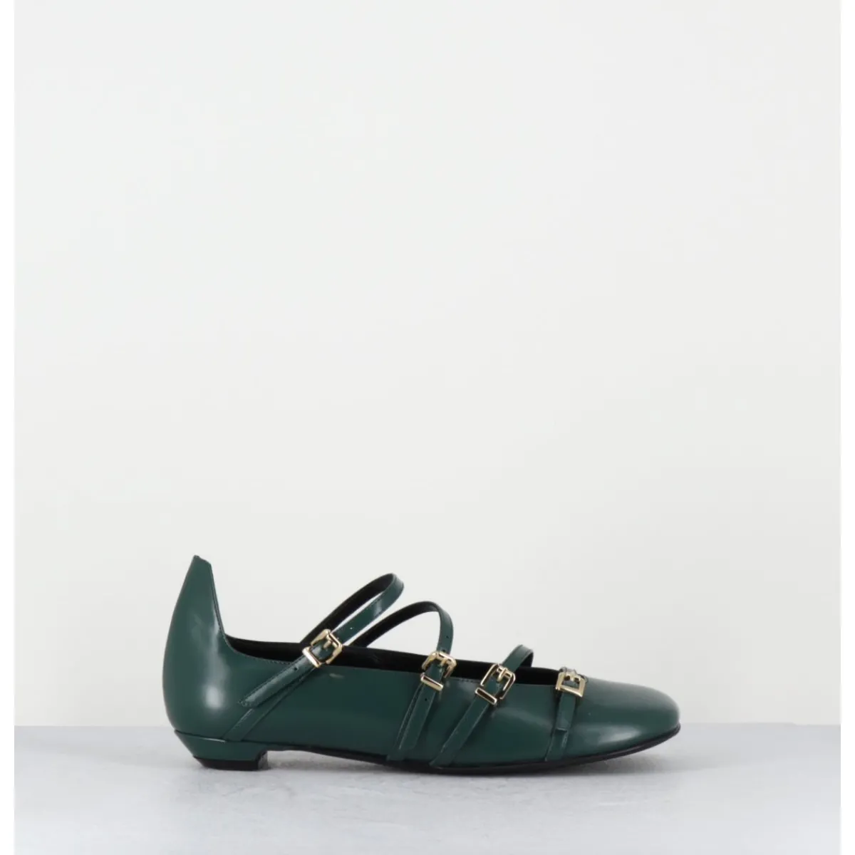 Chaussures | Ballerines^LELLA BALDI Ballerines multi-brides en cuir glacé - LT2409 LAREDO PINE VERT