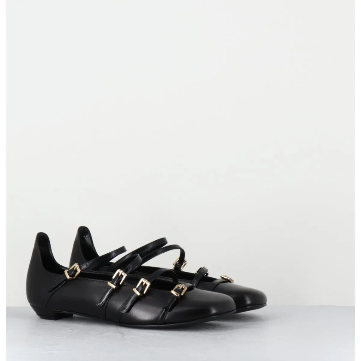 Chaussures | Ballerines^LELLA BALDI Ballerines multi-brides en cuir - LT2409 NAPPA NERO NOIR