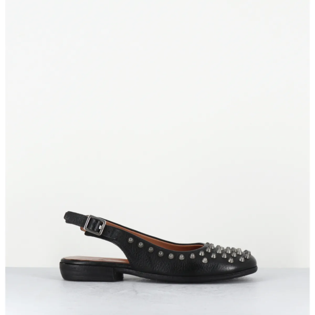 Chaussures | Ballerines^A.S.98 Ballerines slingback cuir & clous - NAVI NERO NOIR