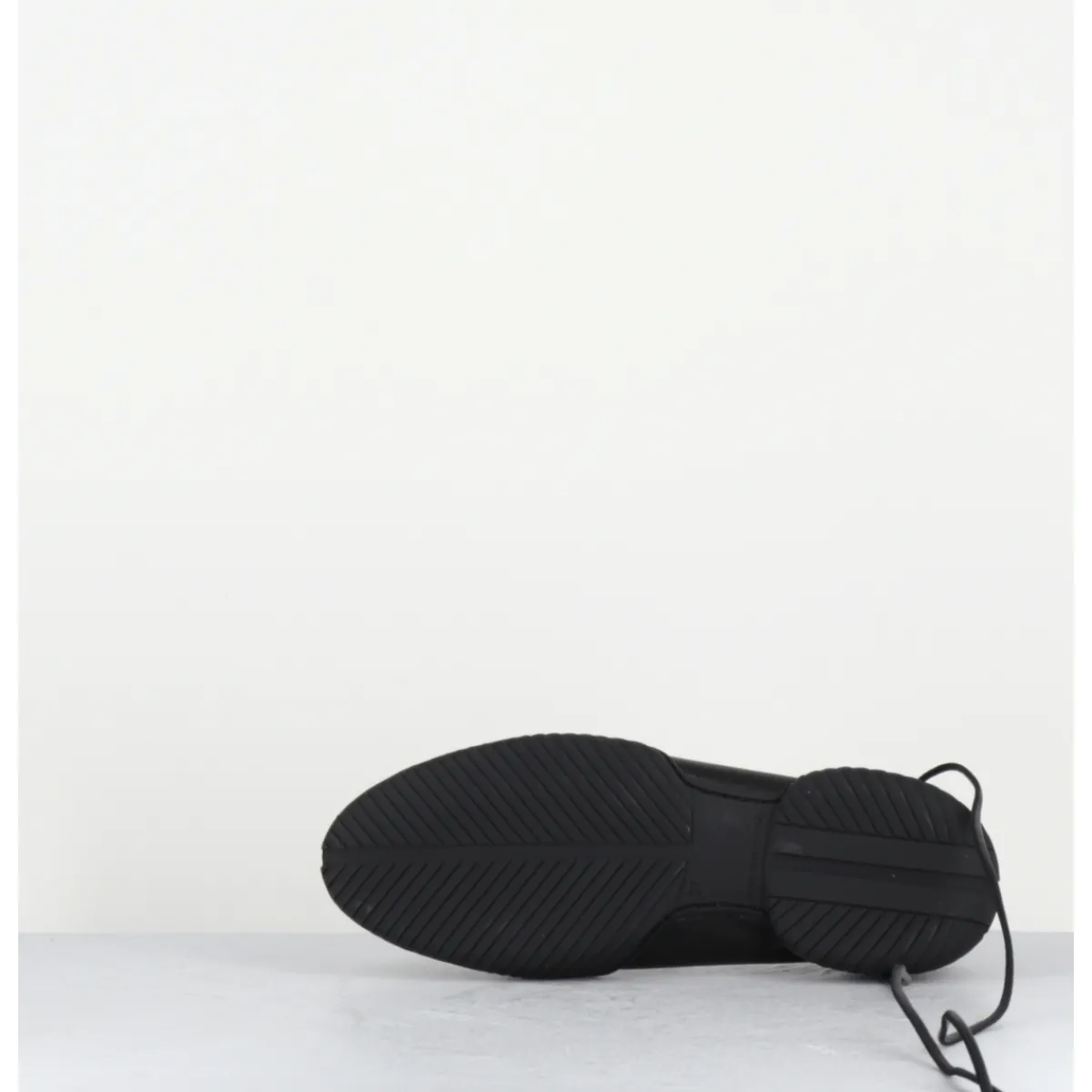Chaussures | Ballerines^MIISTA Ballerines sport en cuir longs lacets - AVERIE BLACK LACE NOIR