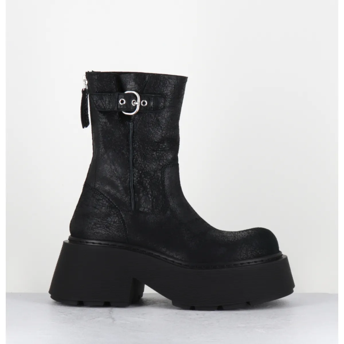 Boots | Bikers^VIC MATIE Bikers en cuir suede huilé à plateforme - 1F2166D PUNK BLACK NOIR