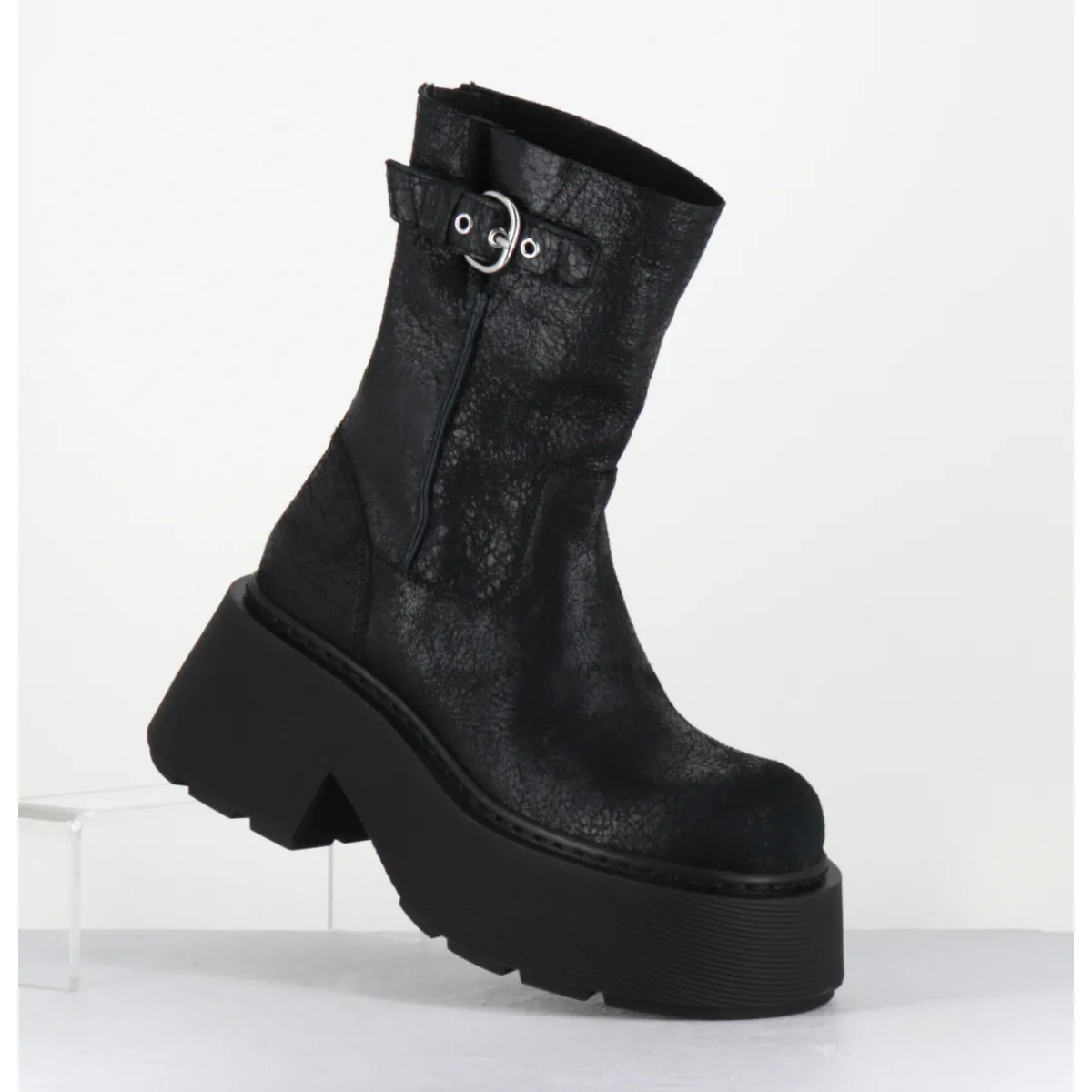 Boots | Bikers^VIC MATIE Bikers en cuir suede huilé à plateforme - 1F2166D PUNK BLACK NOIR