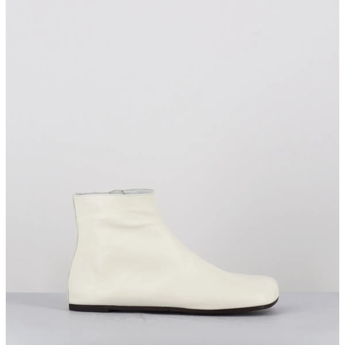 Boots^ANTONIO BARBATO Boos plates minimalistes en cuir cassé - AB1655 MADRAS AVORIO BLANC
