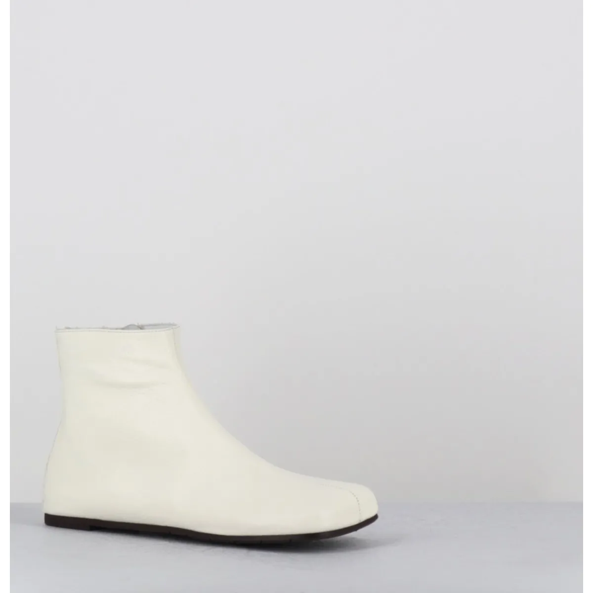 Boots^ANTONIO BARBATO Boos plates minimalistes en cuir cassé - AB1655 MADRAS AVORIO BLANC