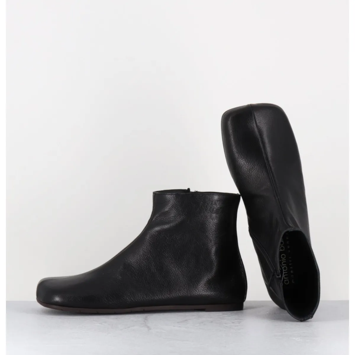 Boots^ANTONIO BARBATO Boos plates minimalistes en cuir - AB1655 MADRAS NERO NOIR