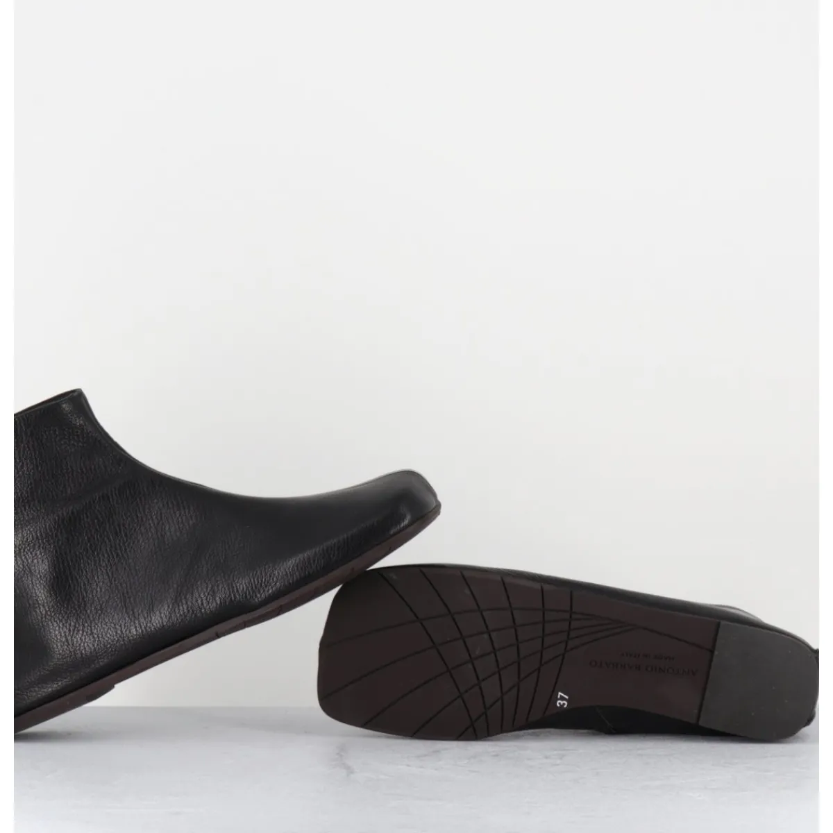 Boots^ANTONIO BARBATO Boos plates minimalistes en cuir - AB1655 MADRAS NERO NOIR