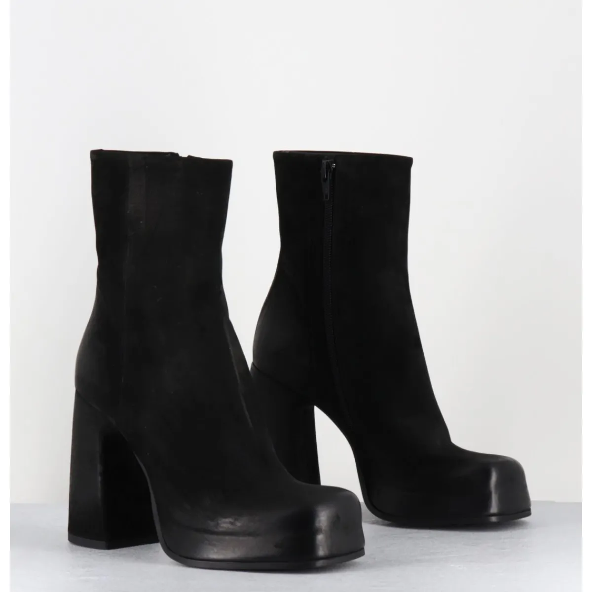 Boots | Plateformes^GARRICE LAB Boots à plateforme en cuir gras - KATHY GOMMA NERO NOIR