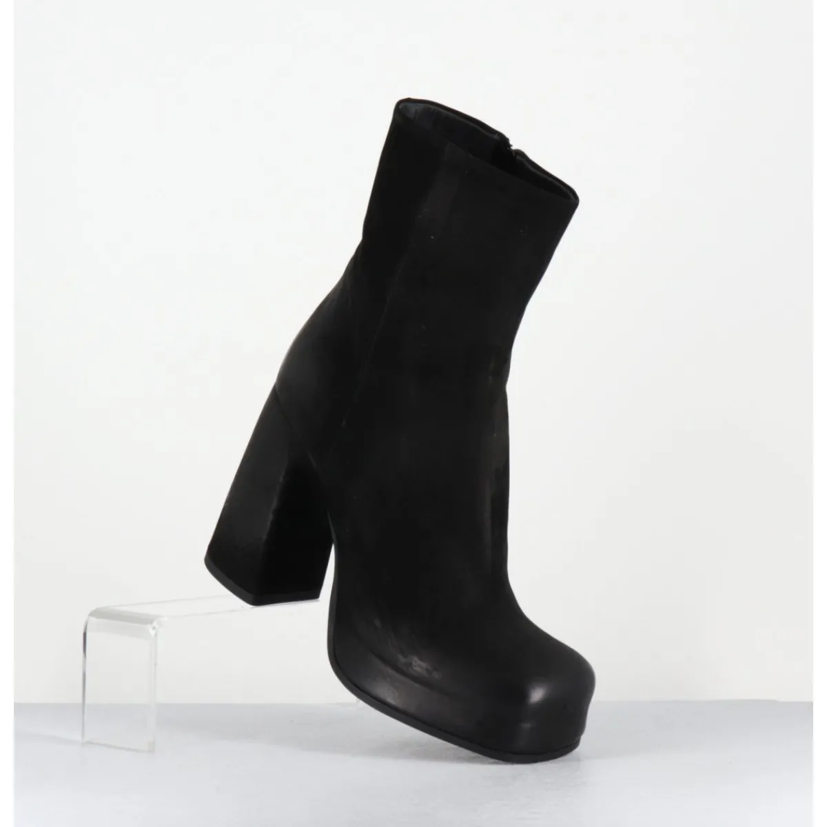 Boots | Plateformes^GARRICE LAB Boots à plateforme en cuir gras - KATHY GOMMA NERO NOIR