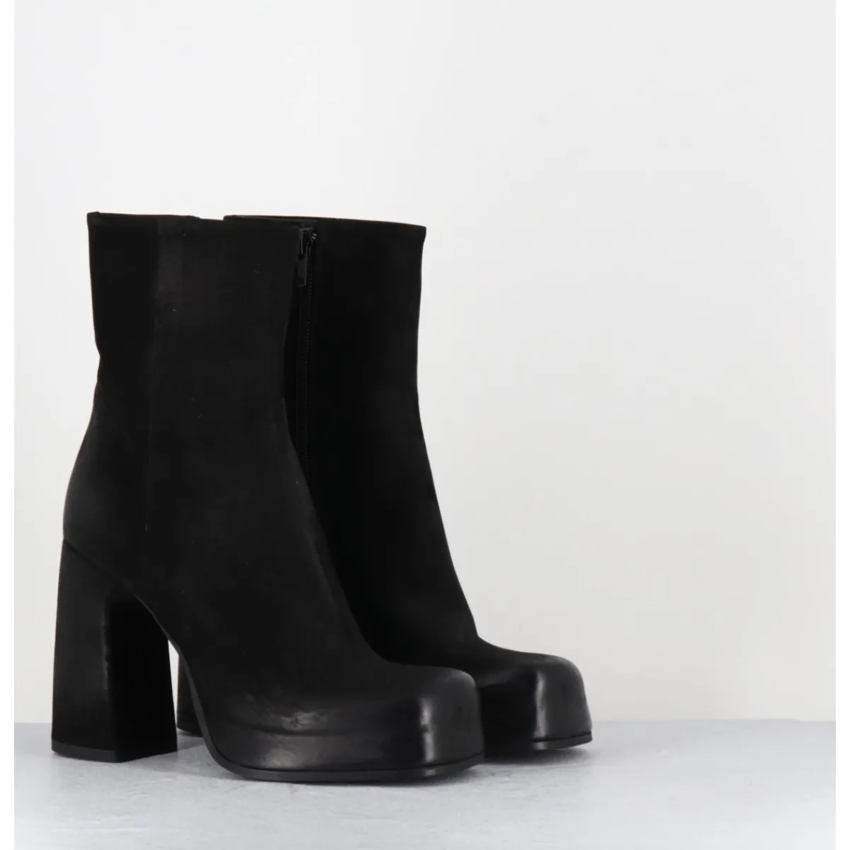 Boots | Plateformes^GARRICE LAB Boots à plateforme en cuir gras - KATHY GOMMA NERO NOIR