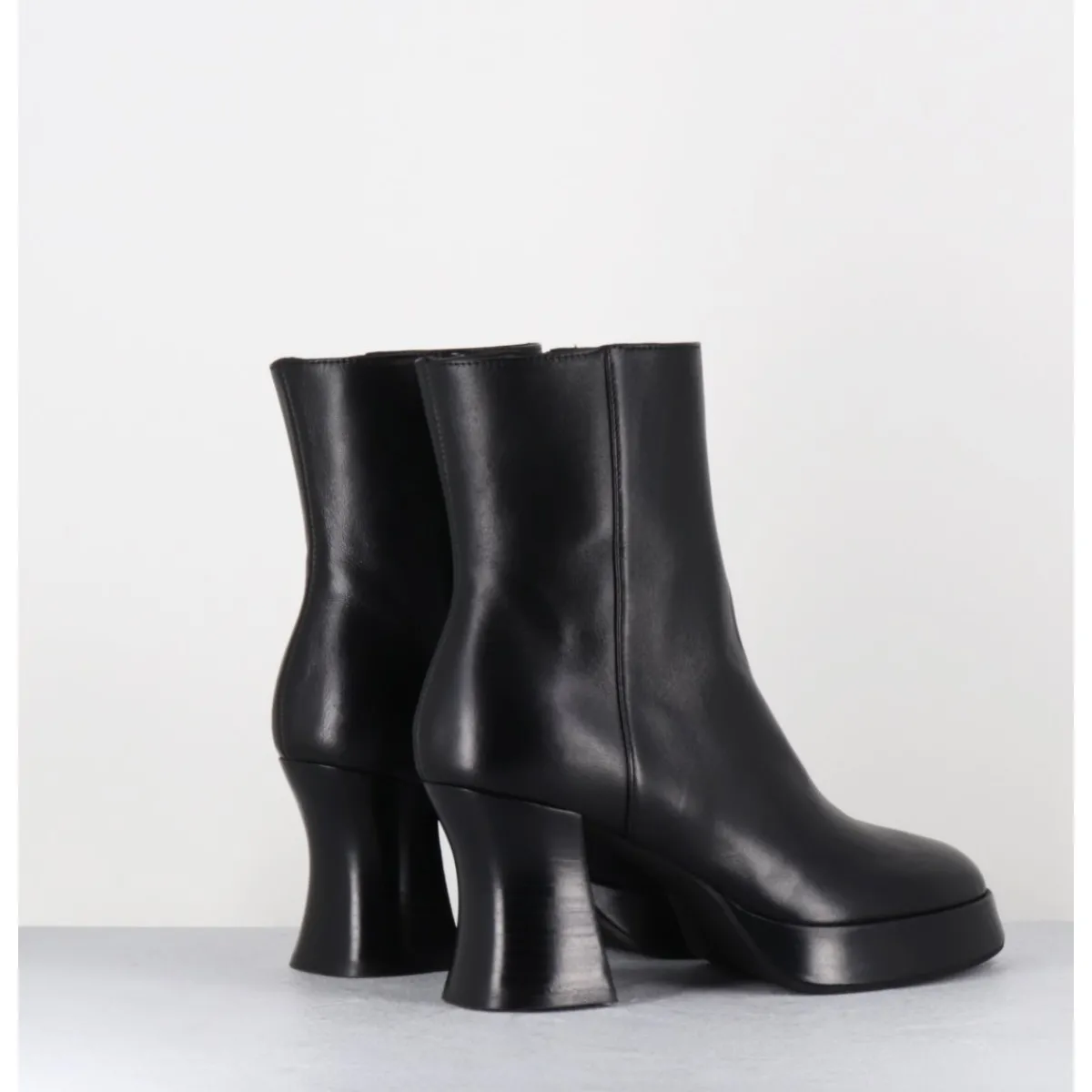 Boots | Plateformes^GARRICE LAB Boots à plateforme en cuir talon rétro - BLAU NAPPA NERO NOIR