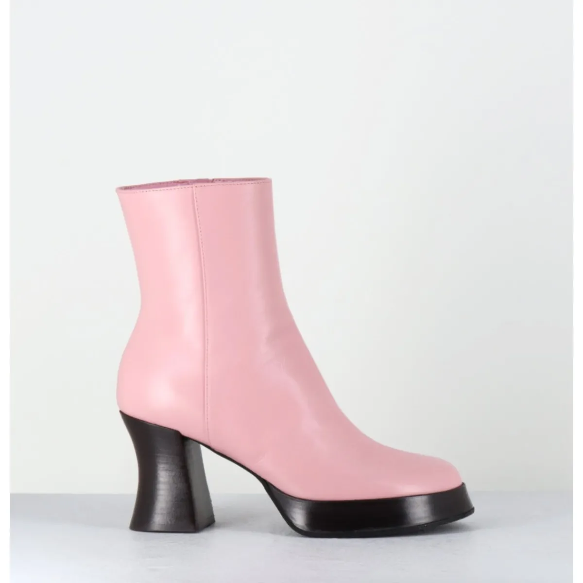 Boots | Plateformes^GARRICE LAB Boots à plateforme en cuir talon rétro marron - BLAU NAPPA ROSA ROSE