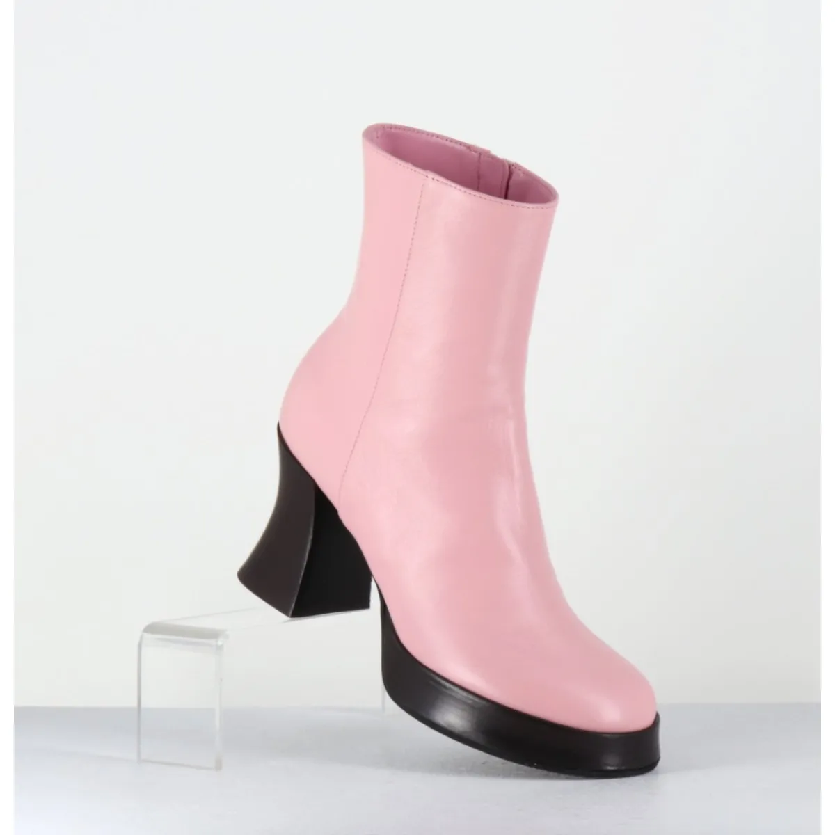 Boots | Plateformes^GARRICE LAB Boots à plateforme en cuir talon rétro marron - BLAU NAPPA ROSA ROSE