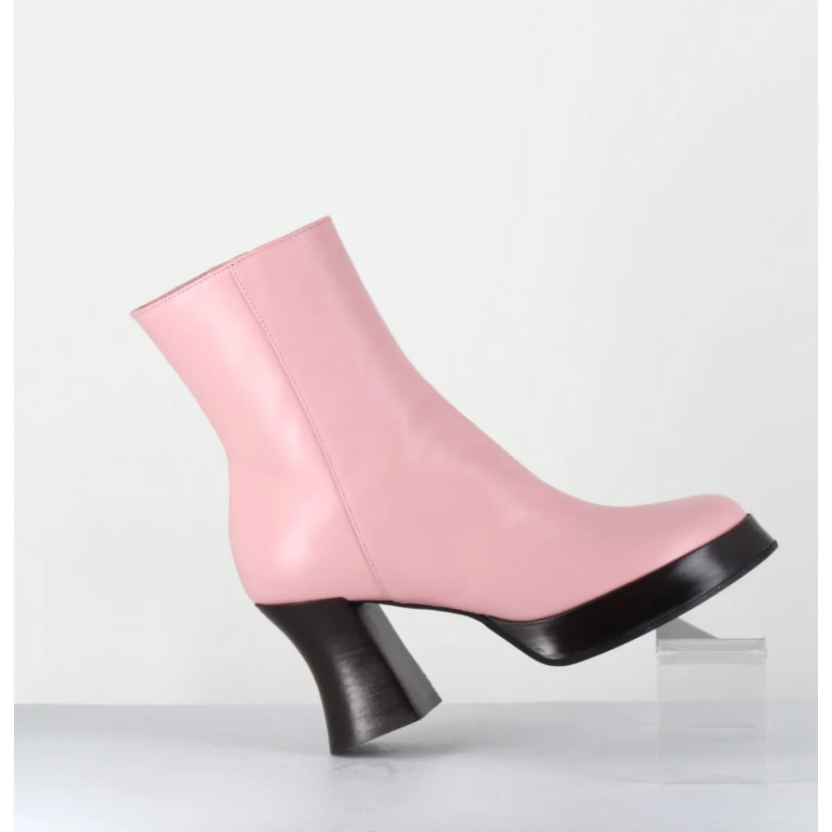 Boots | Plateformes^GARRICE LAB Boots à plateforme en cuir talon rétro marron - BLAU NAPPA ROSA ROSE
