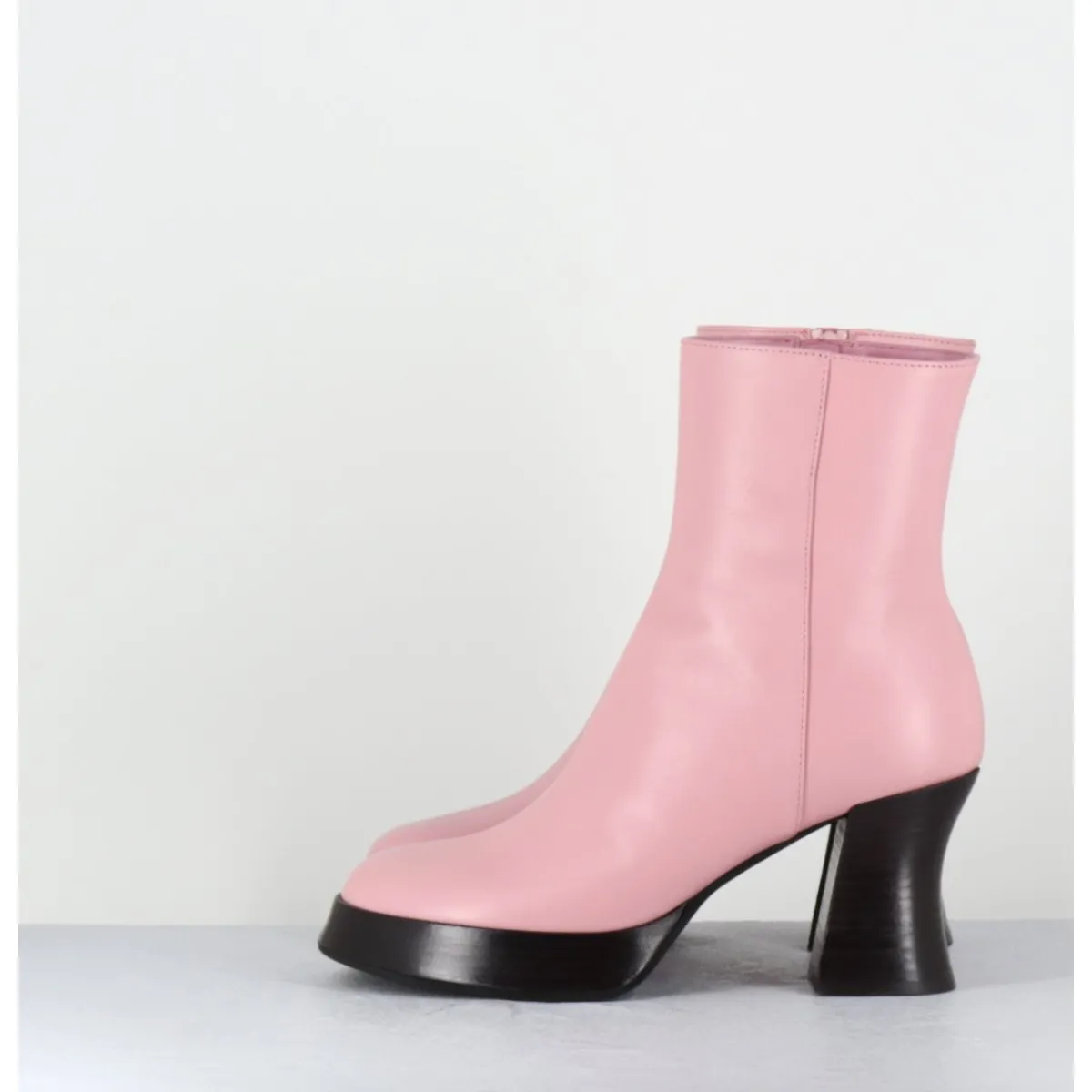 Boots | Plateformes^GARRICE LAB Boots à plateforme en cuir talon rétro marron - BLAU NAPPA ROSA ROSE