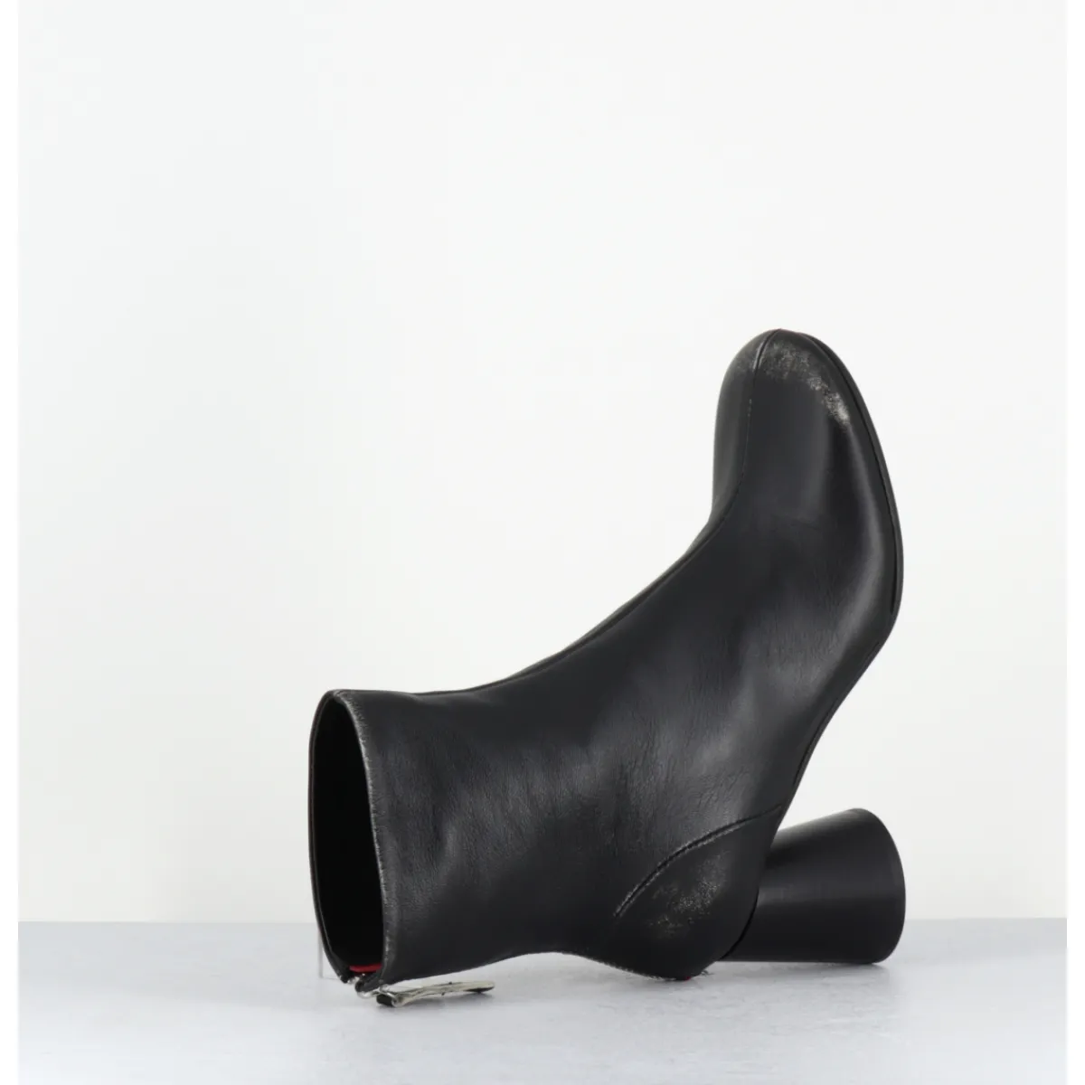 Boots^HALMANERA Boots à talon haut en cuir usé - ADA13 NIGER SHADE NOIR