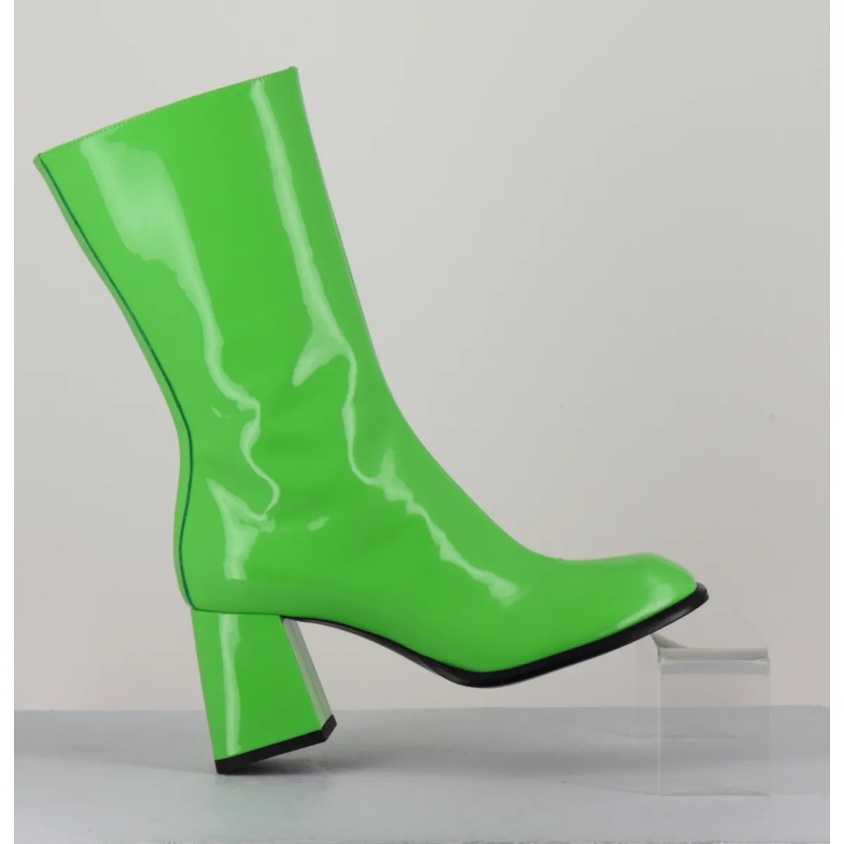 Boots^GARRICE LAB Boots à talon 70s en cuir vernis pomme - YA2240 VERDE VERT