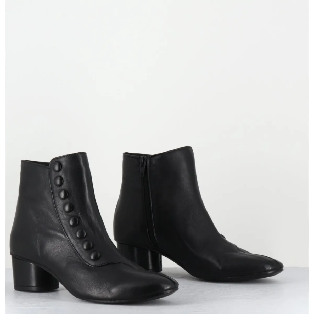 Boots^GARRICE LAB Boots Avant-Garde à boutons en cuir - TIAG FAR WEST NERO NOIR