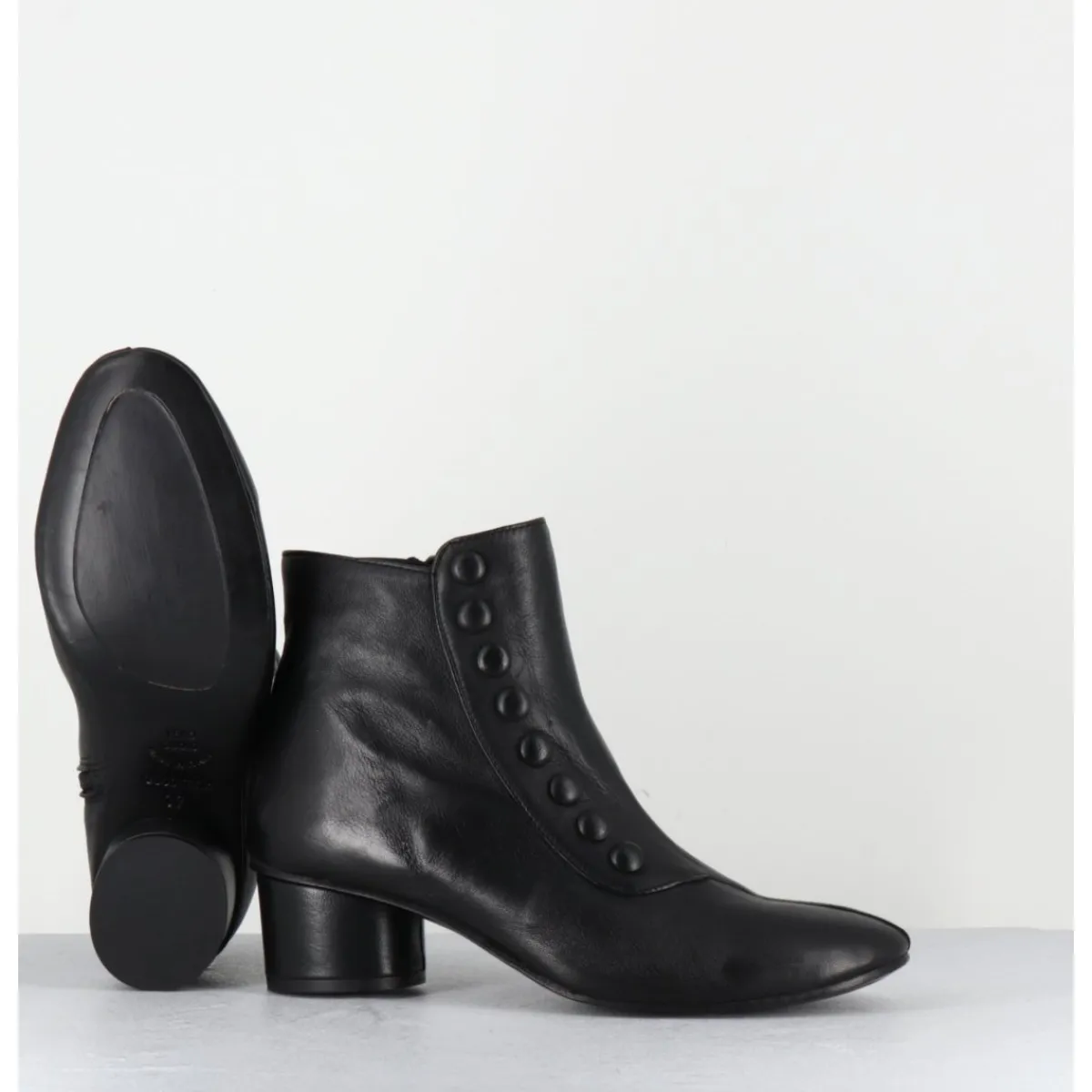 Boots^GARRICE LAB Boots Avant-Garde à boutons en cuir - TIAG FAR WEST NERO NOIR