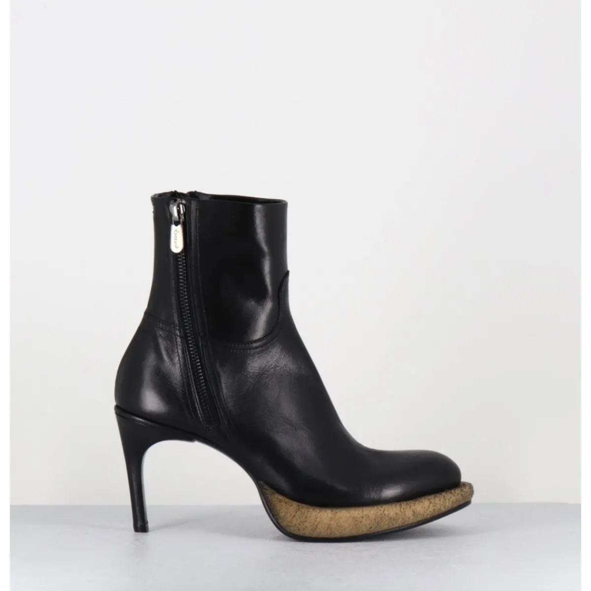 Boots | Plateformes^ROCCO P Boots avant-garde en cuir & plateforme crêpe - 19684 NAPPA LUX NERA NOIR