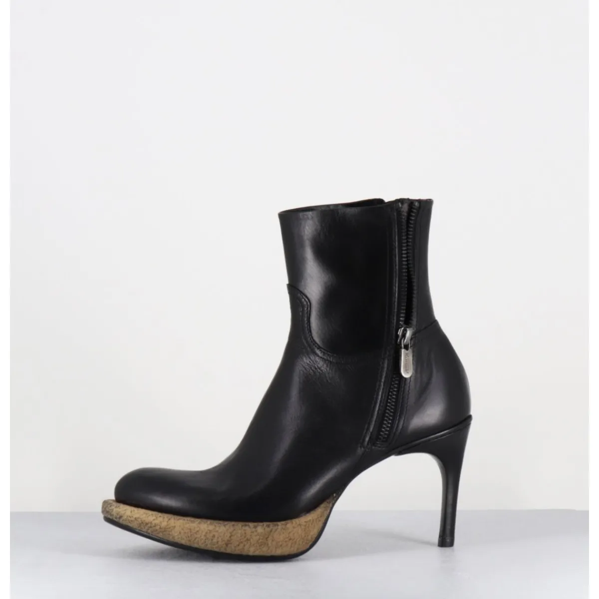 Boots | Plateformes^ROCCO P Boots avant-garde en cuir & plateforme crêpe - 19684 NAPPA LUX NERA NOIR