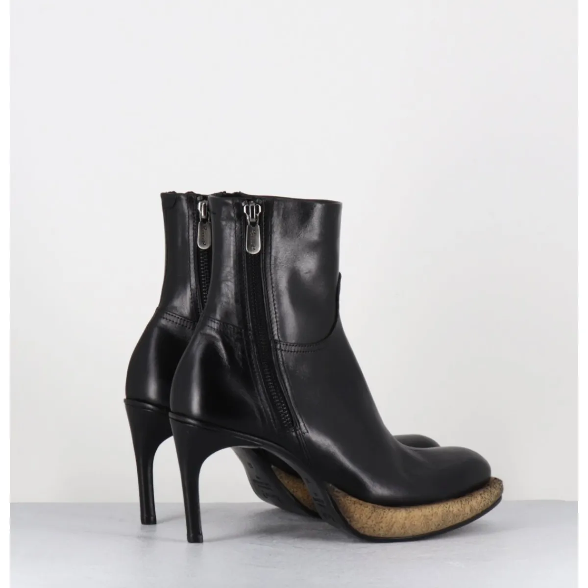 Boots | Plateformes^ROCCO P Boots avant-garde en cuir & plateforme crêpe - 19684 NAPPA LUX NERA NOIR