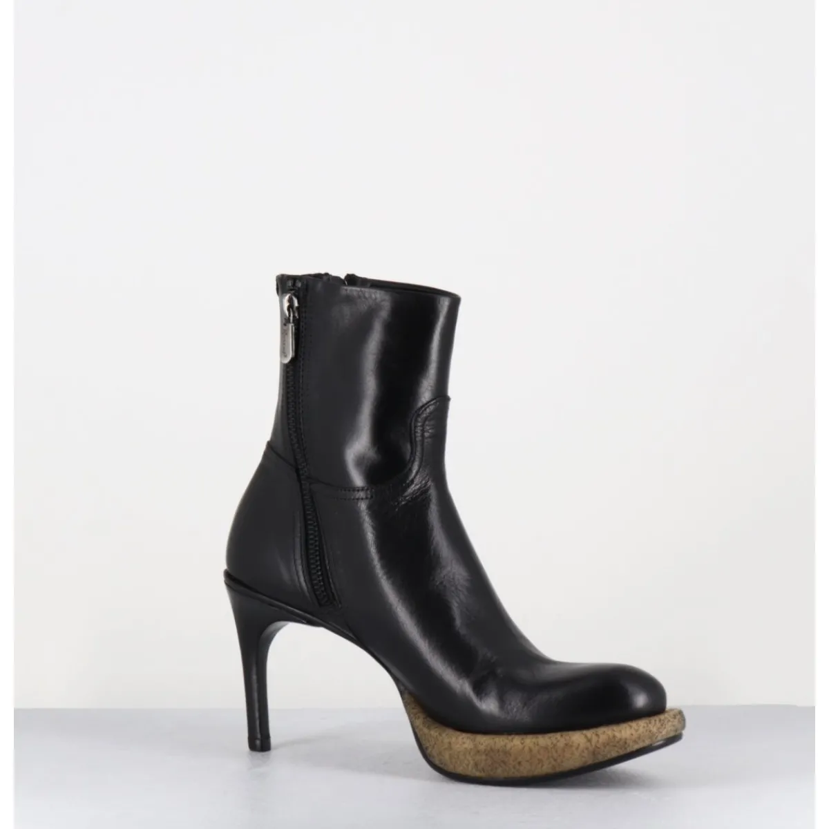 Boots | Plateformes^ROCCO P Boots avant-garde en cuir & plateforme crêpe - 19684 NAPPA LUX NERA NOIR
