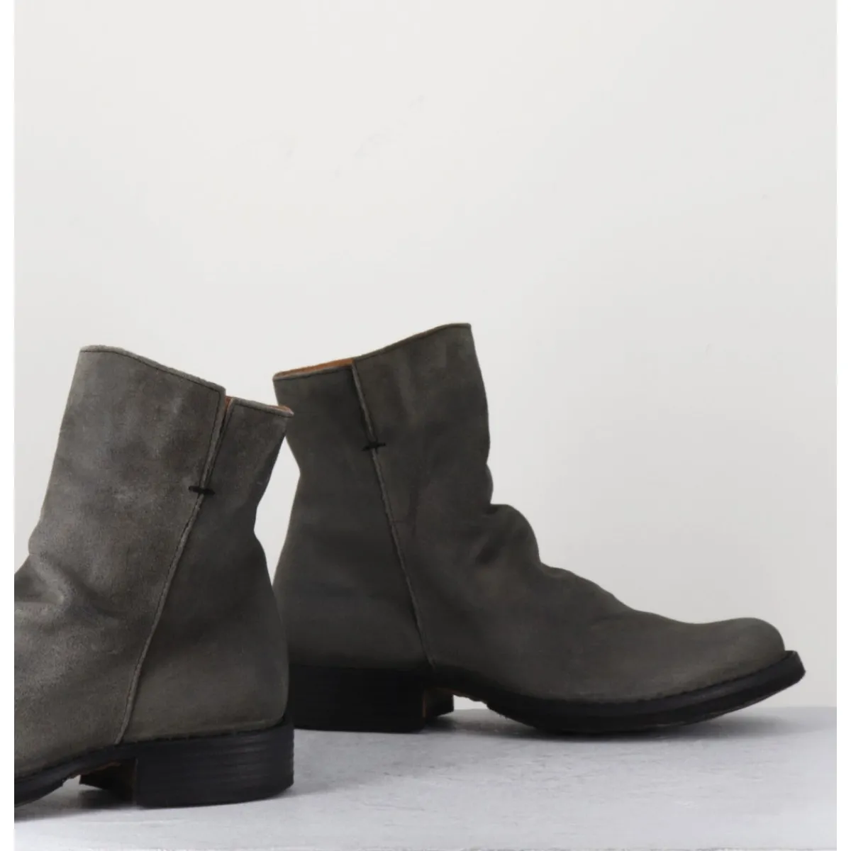 Boots | Bikers^FIORENTINI+BAKER Boots biker plates en daim gris - ELF-22 LAVAGNA BOOTS TAUPE