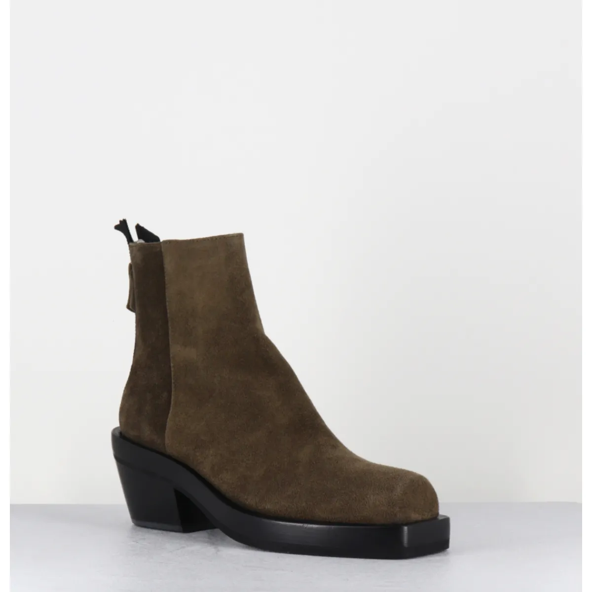 Boots | Santiags^AGL Boots bikers courtes en daim kaki - MOTA FERGUS FOREST