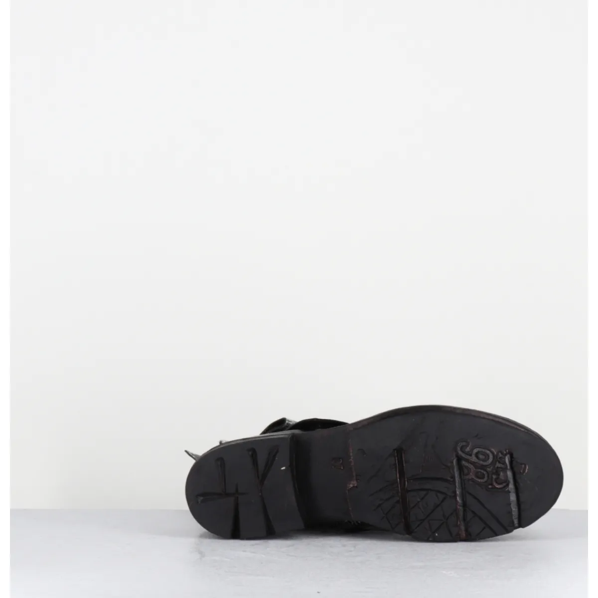 Boots | Bikers^A.S.98 Boots bikers en cuir métallisé et bonze - B80206 O ARGENT