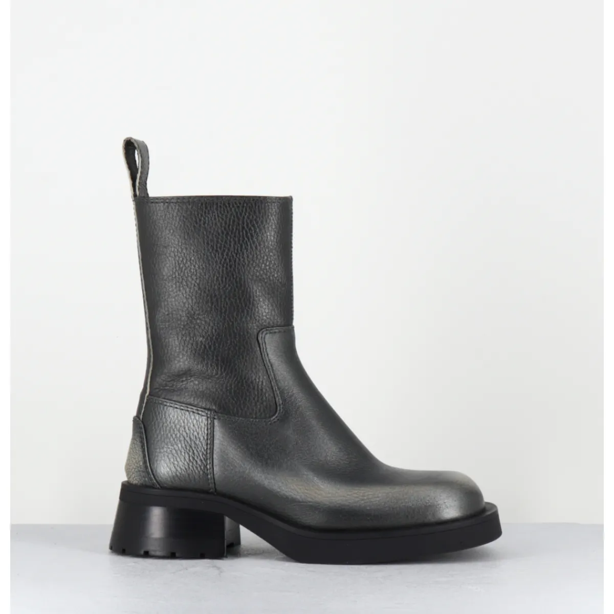 Boots^E8 BY MIISTA Boots bout carré argent brossé - YOLANDA BRUSH SILVER ANTHRACITE