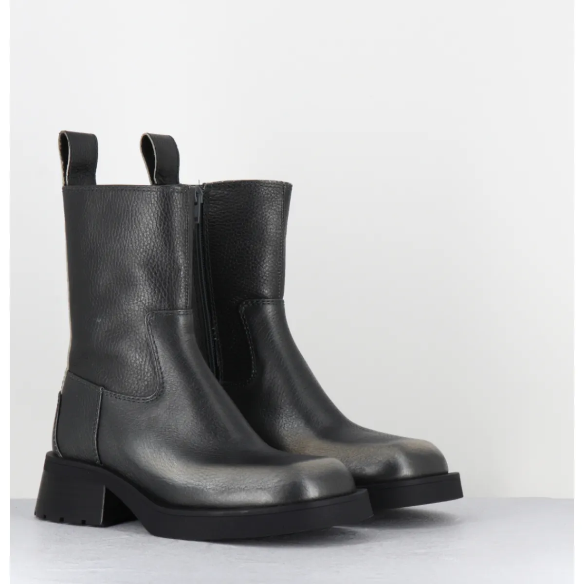 Boots^E8 BY MIISTA Boots bout carré argent brossé - YOLANDA BRUSH SILVER ANTHRACITE