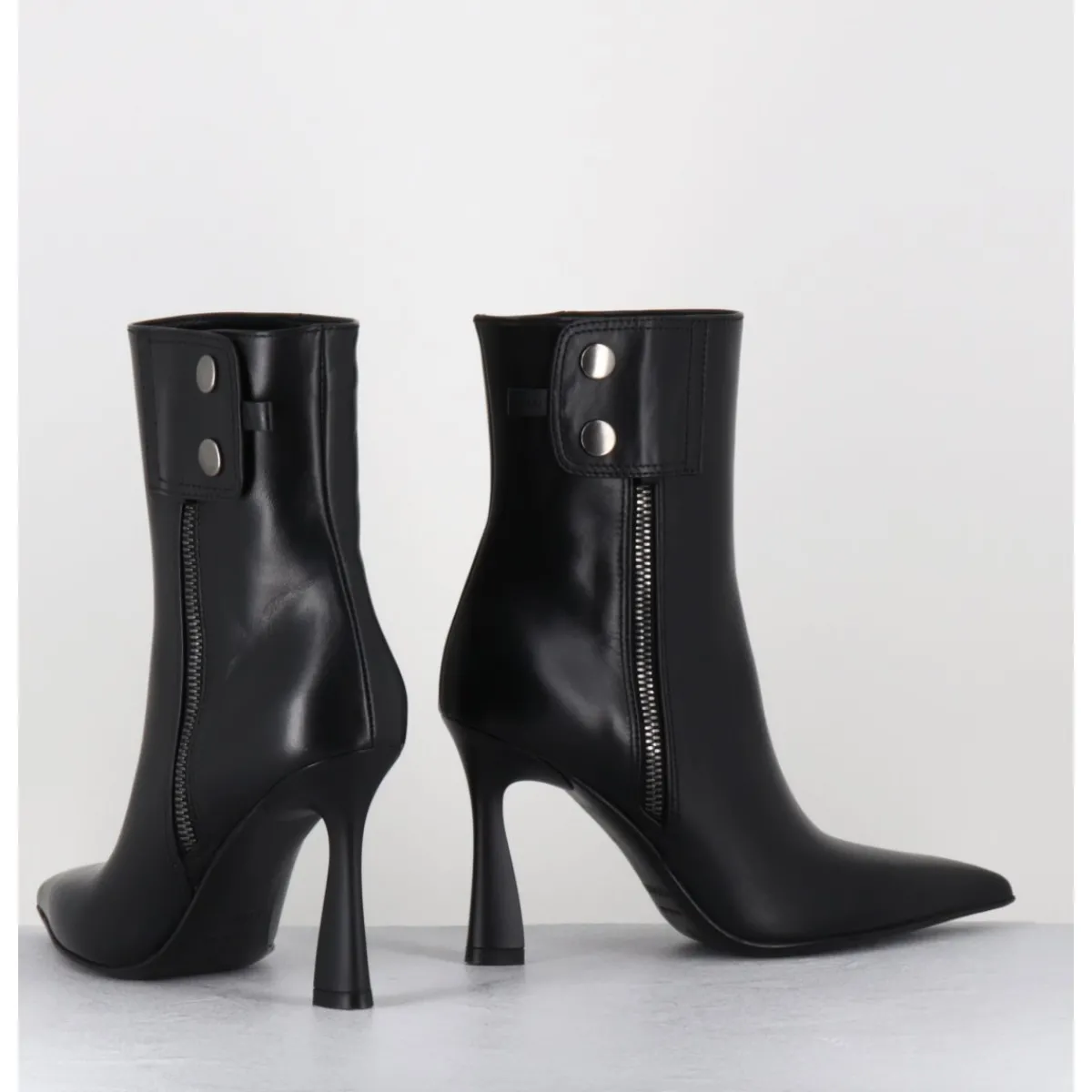Boots^PREMIATA Boots bout pointu talon haut en cuir - M6836 GARDA NERO NOIR