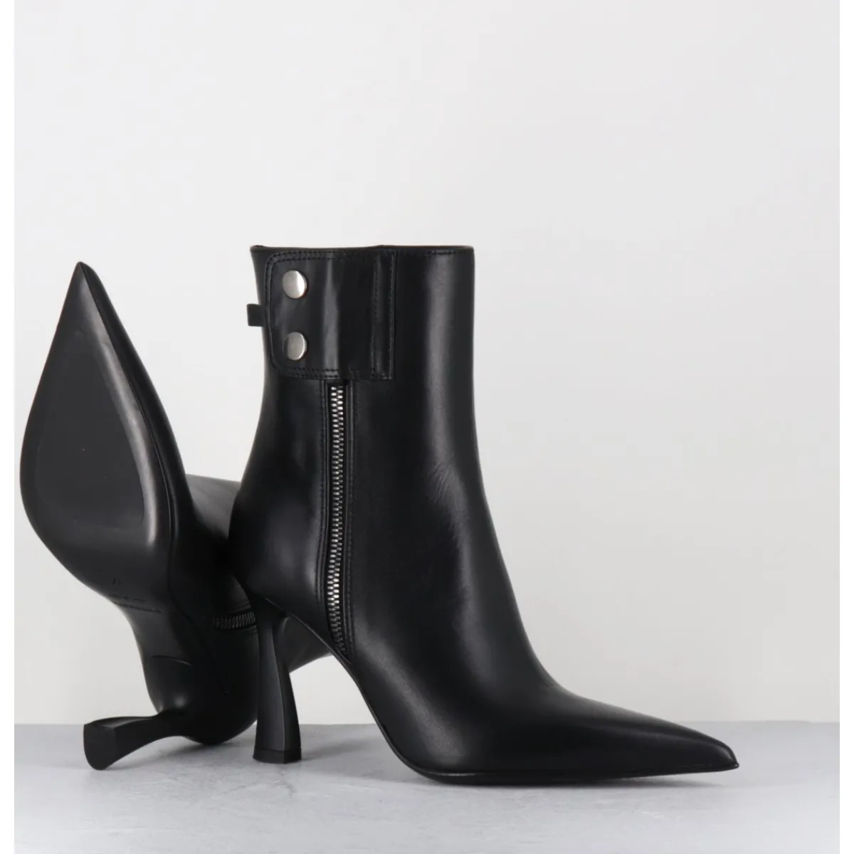 Boots^PREMIATA Boots bout pointu talon haut en cuir - M6836 GARDA NERO NOIR
