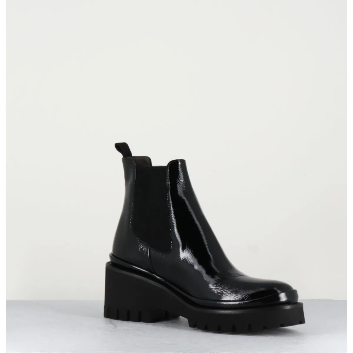 Boots^GARRICE LAB Boots chelsea en cuir naplak & semelle micro - BRADI NAPLAK NERO NOIR