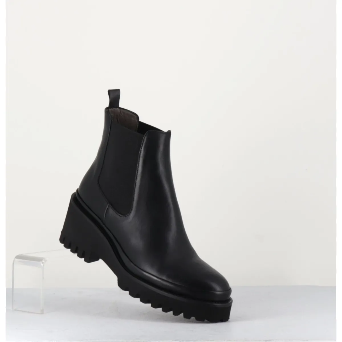 Boots^GARRICE LAB Boots chelsea en cuir & semelle micro - BRADI CALF NERO NOIR