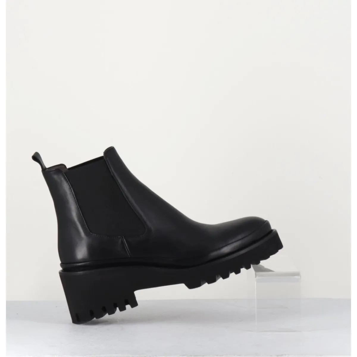Boots^GARRICE LAB Boots chelsea en cuir & semelle micro - BRADI CALF NERO NOIR