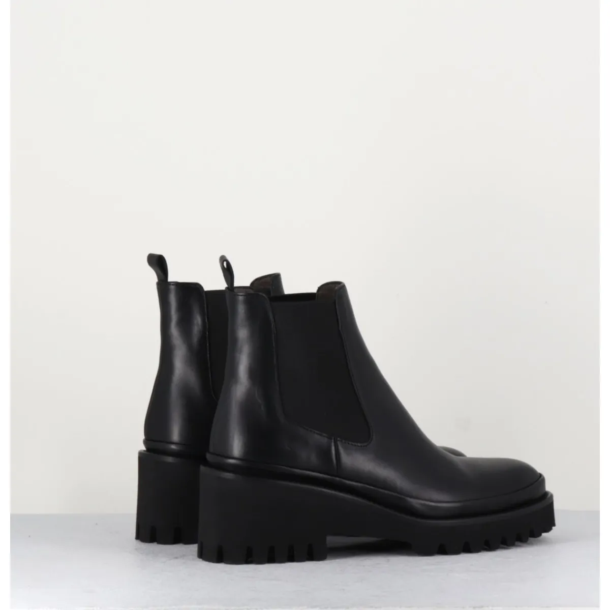 Boots^GARRICE LAB Boots chelsea en cuir & semelle micro - BRADI CALF NERO NOIR