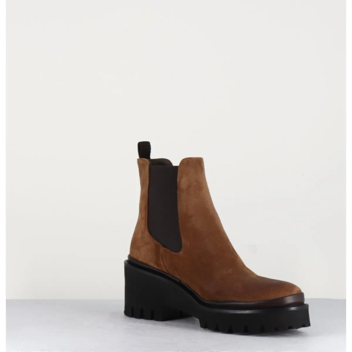 Boots^GARRICE LAB Boots chelsea en daim & semelle micro - BRADI OIL CASTAGNO CAMEL