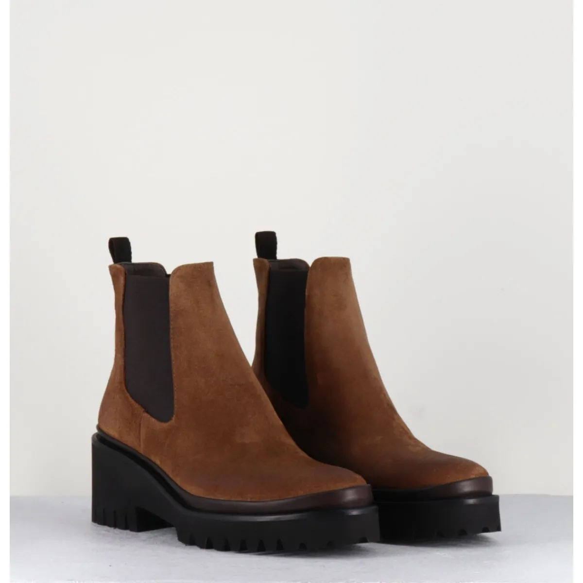 Boots^GARRICE LAB Boots chelsea en daim & semelle micro - BRADI OIL CASTAGNO CAMEL