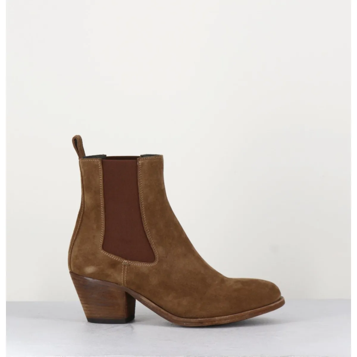 Boots | Santiags^OFFICINE CREATIVE Boots chelsea en daim esprit santiag - SHERRY 002 TOSCANO CAMEL